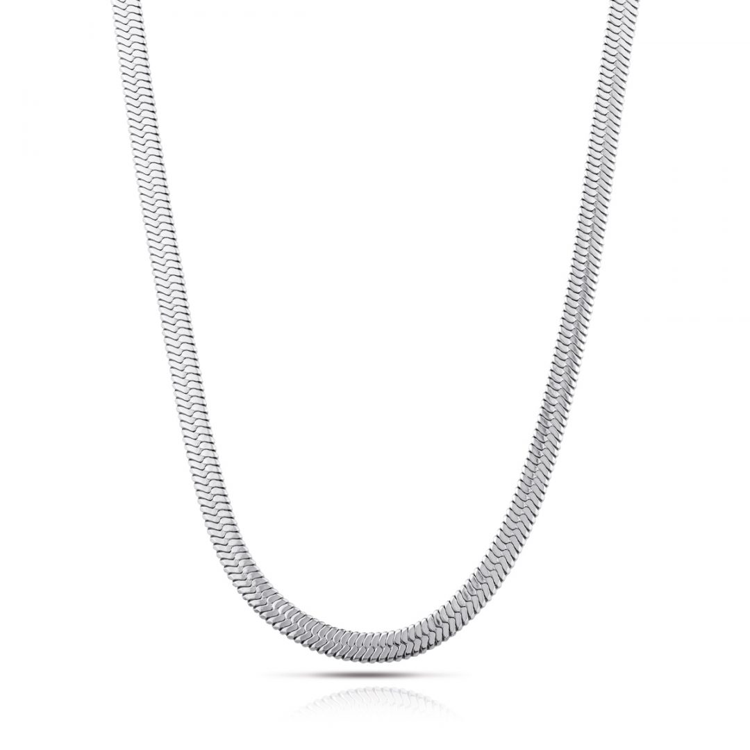 SILKY flat link necklace