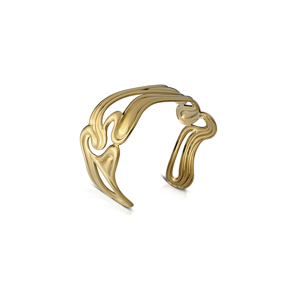 AURA bracciale rigido bangle ondulato
