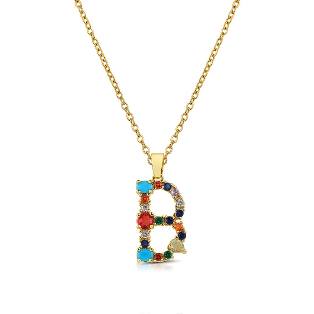 ALPHACOLOR collana con pendente a forma di lettera - immagine 2