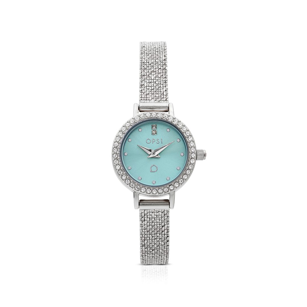 ALLURE watch with a metal case and diamond-cut mesh bracelet. - Image 3