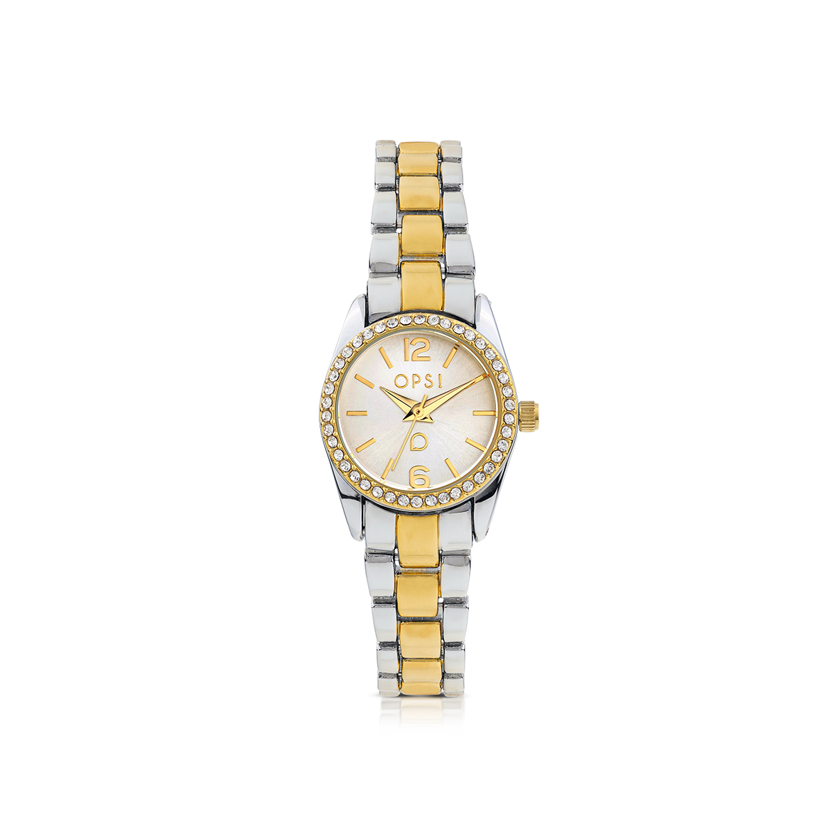 CRYSTAL EDGE watch with metal case and metal bracelet