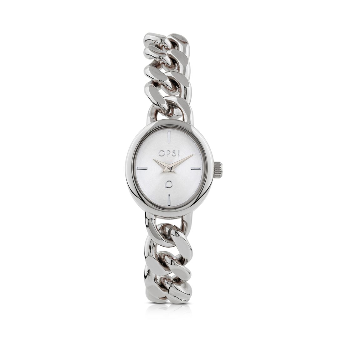 ROUND CHAIN ​​watch with metal case and chain bracelet - Image 3