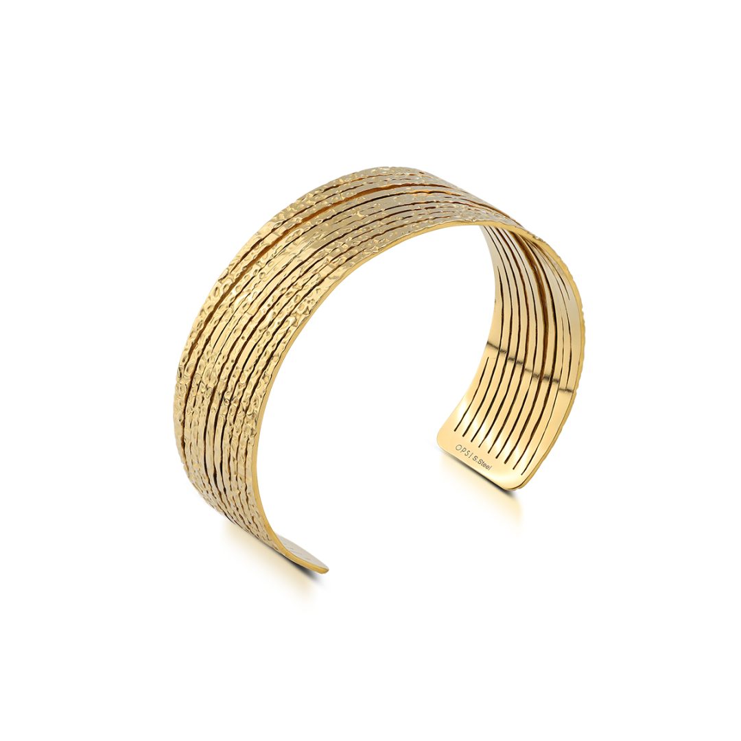 AURA hammered rigid bracelet