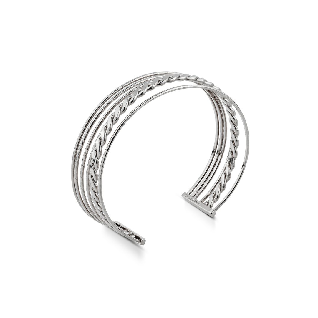 AURA hammered rigid bracelet multiline - Image 3