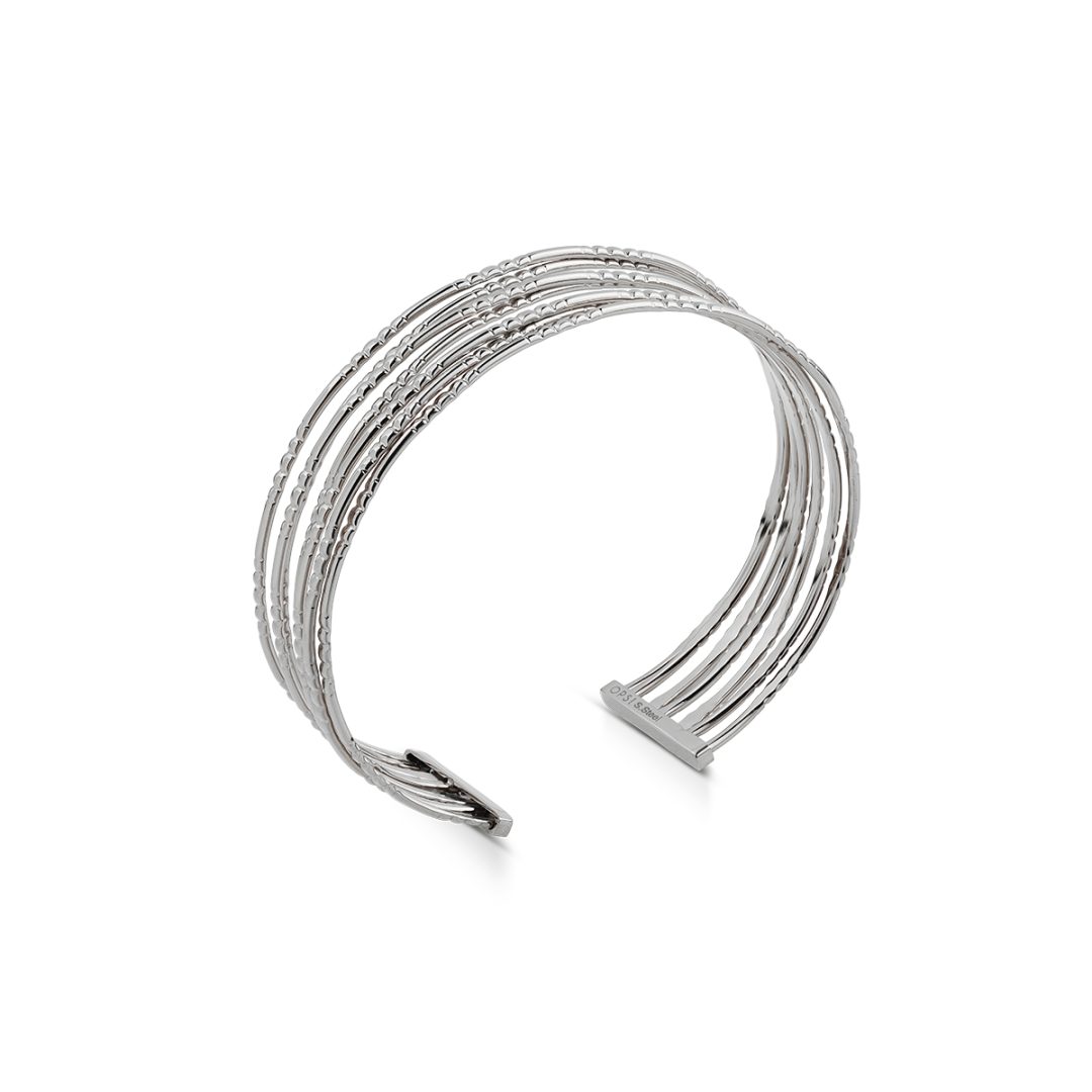 AURA hammered rigid bracelet multiline (Copia) - Image 3