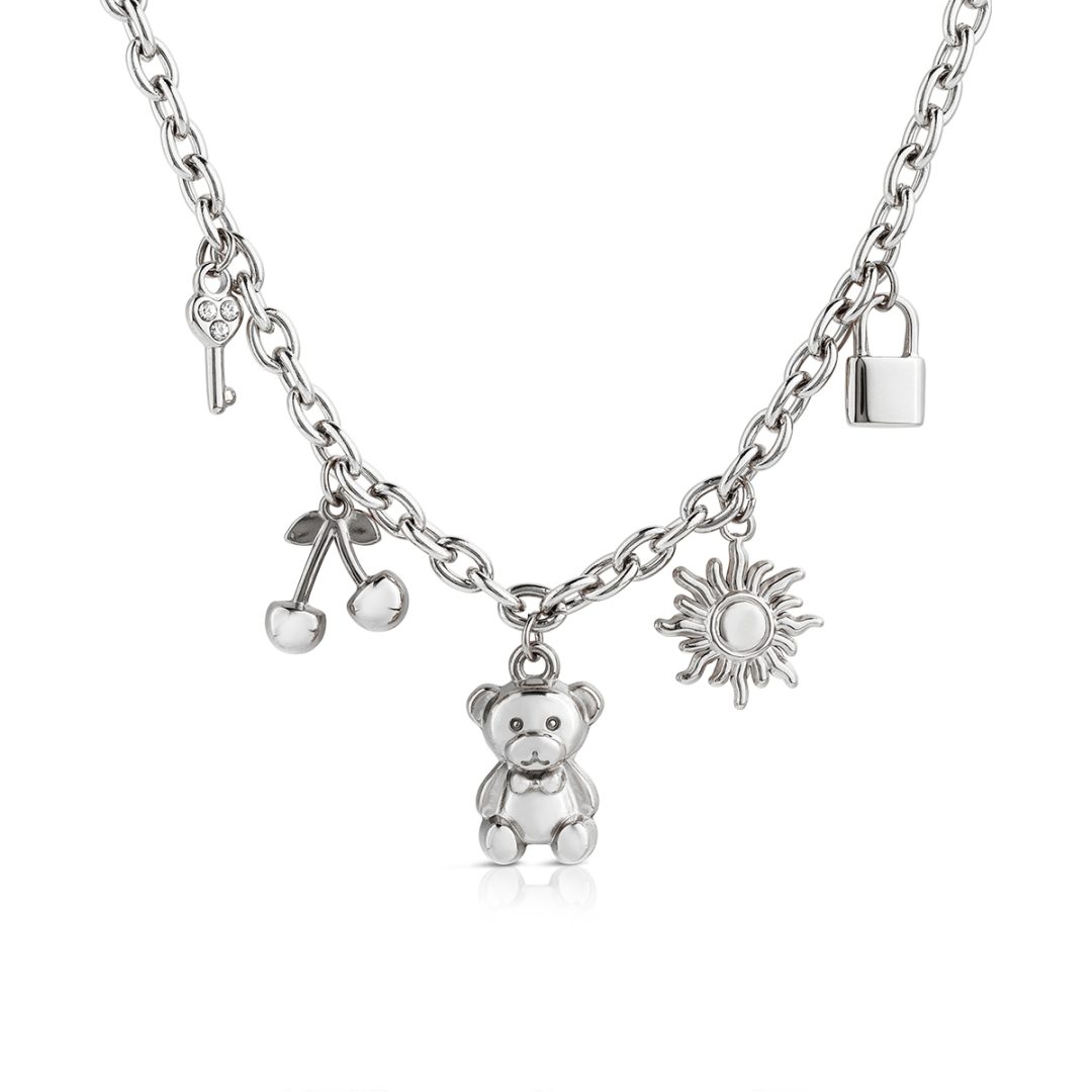 MY SIMBOLS collana cinque charms orsetto - immagine 3