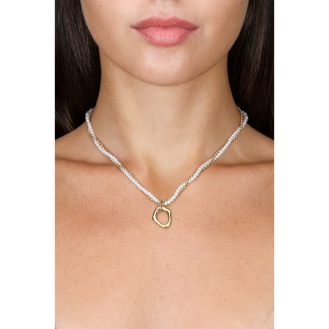 PURE PEARL collana perle bianche con pendente - immagine 2