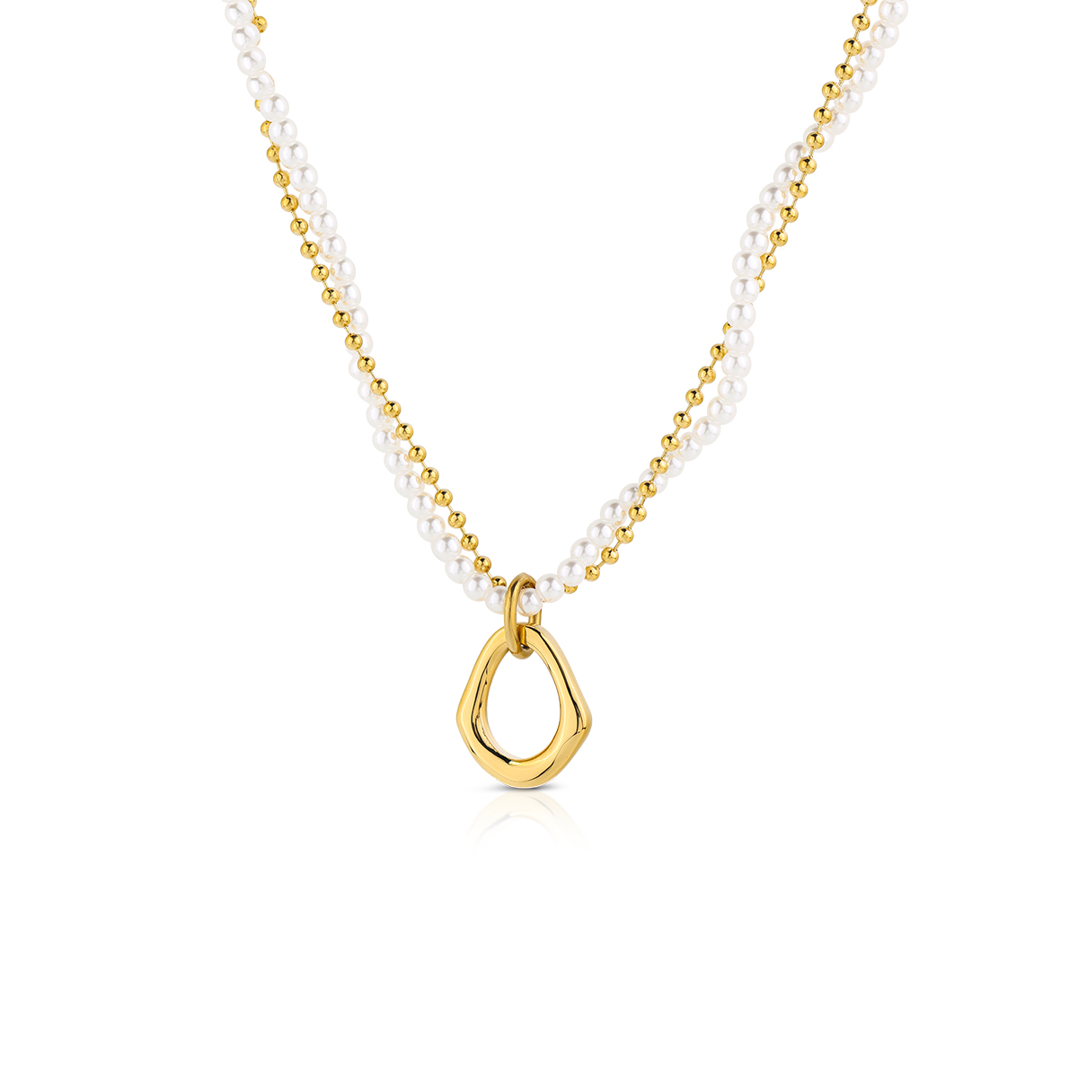 PURE PEARL white pearl necklace with pendant