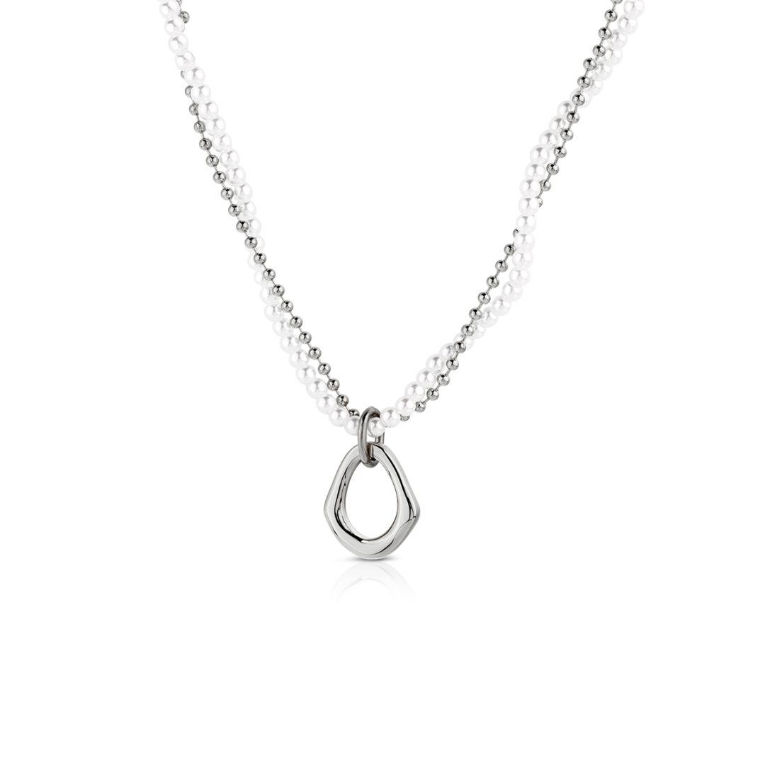 PURE PEARL collana perle bianche con pendente - immagine 3