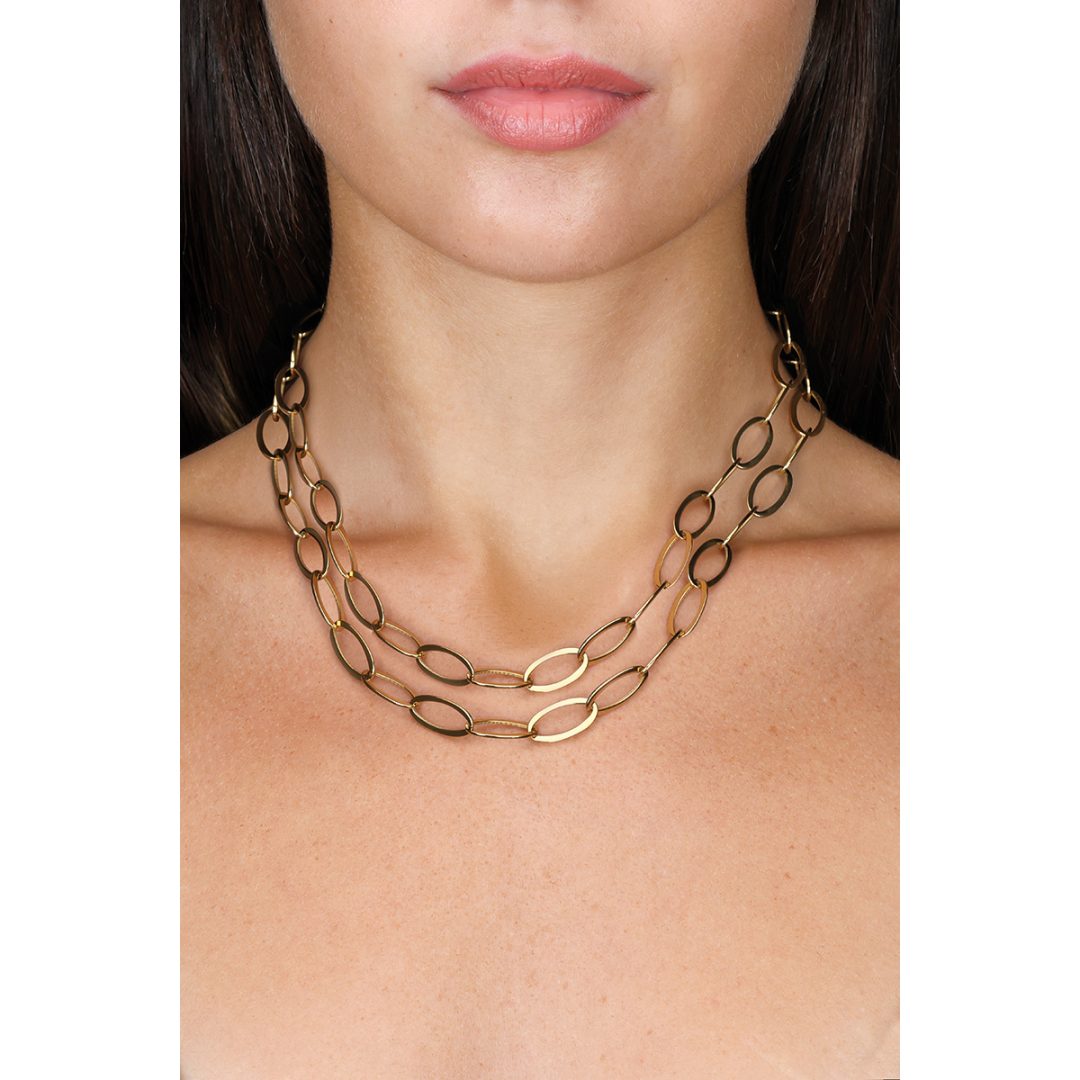 LINK collana catena link ovale 85+5 cm - immagine 2