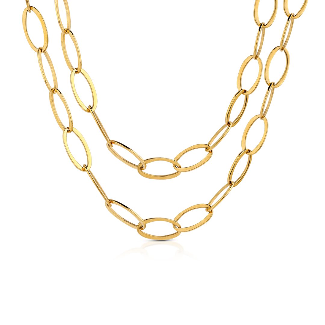 LINK collana catena link ovale 85+5 cm