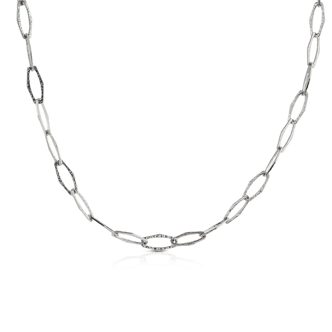 LINK collana catena forma ovale martellata - immagine 3