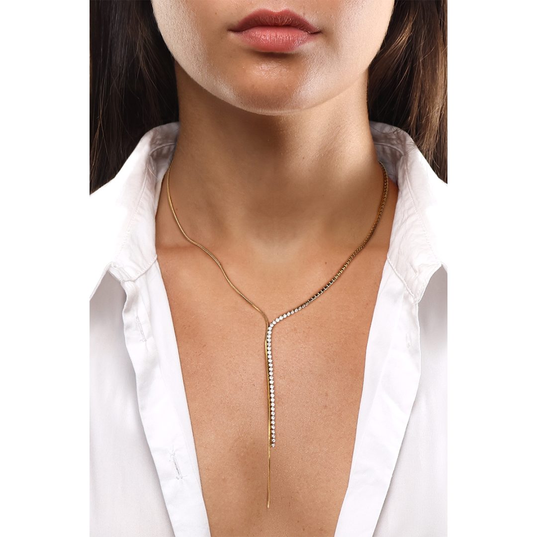 MULTILINE collana tennis e catena schiava - immagine 2