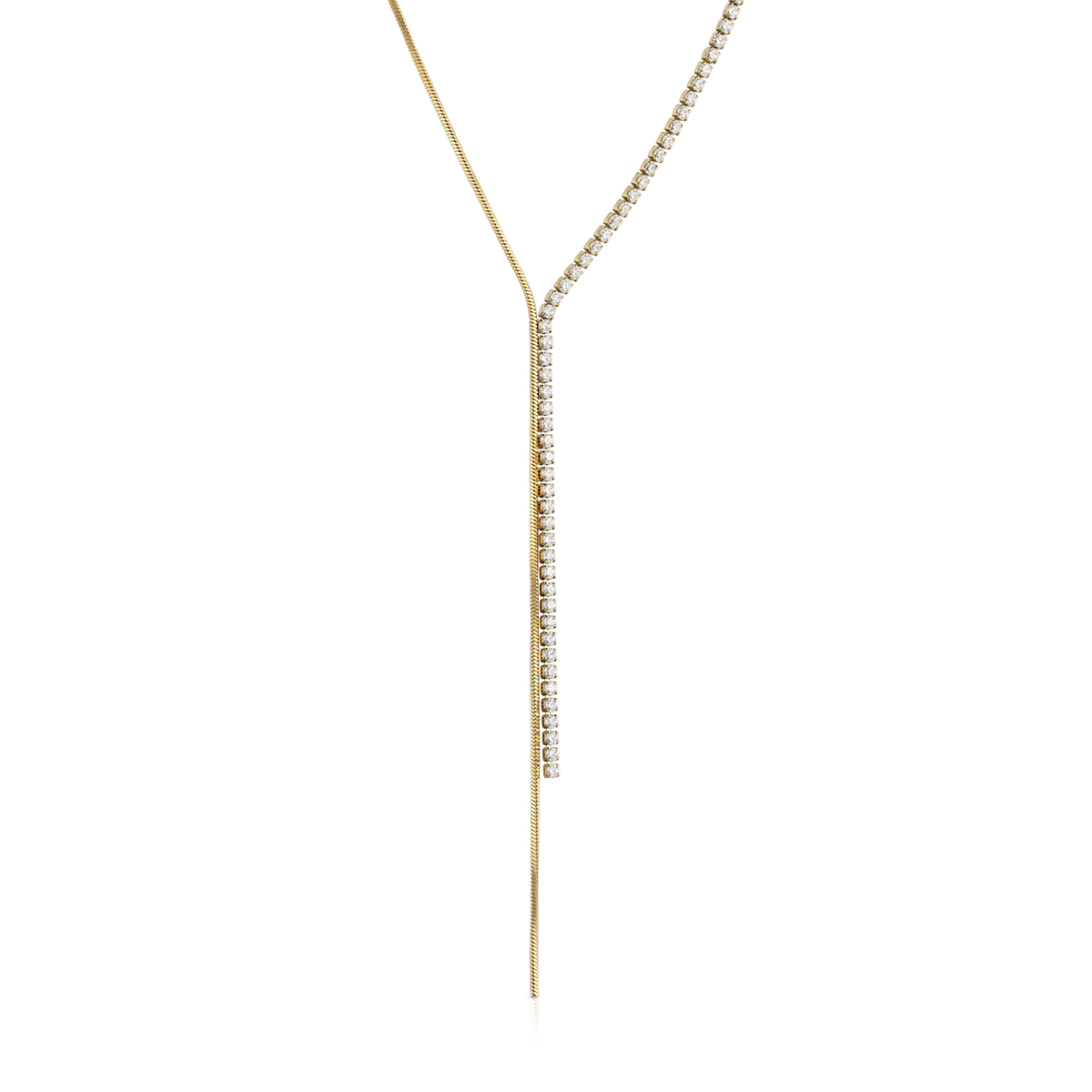 MULTILINE tennis necklace and slave chain