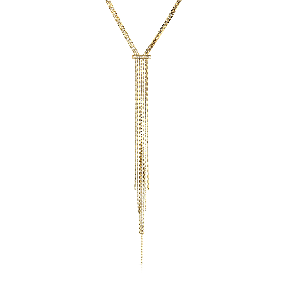 MULTILINE slave chain necklace with a central link