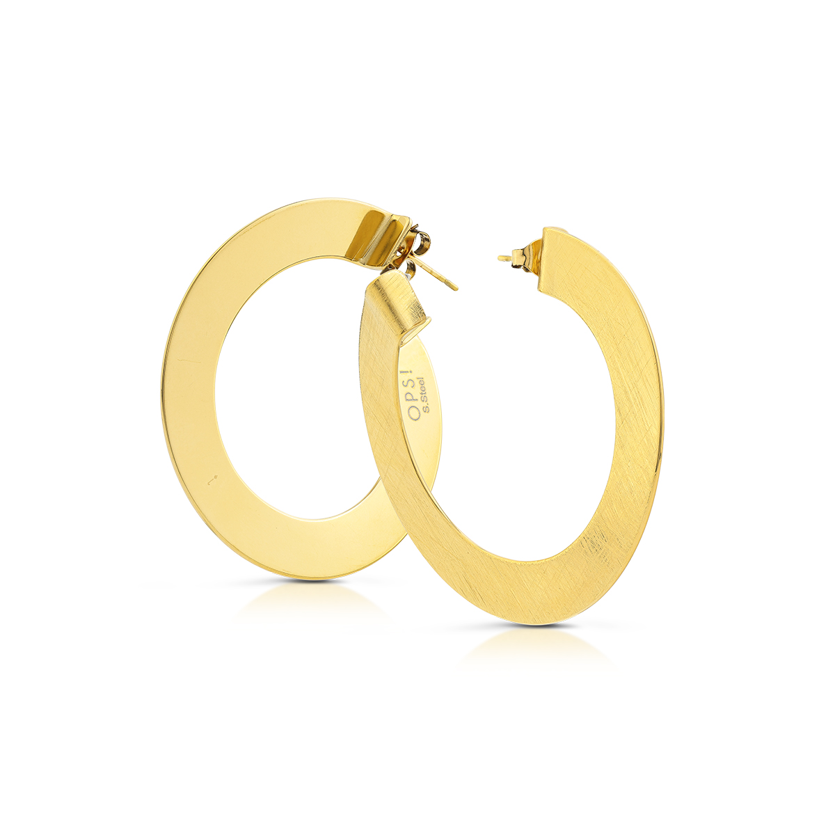 BOLD flat hoop earrings 4.5 cm