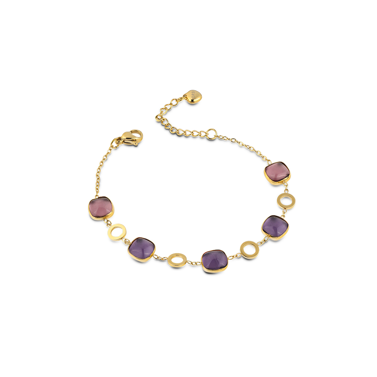MOSAIC chain bracelet with colored stones