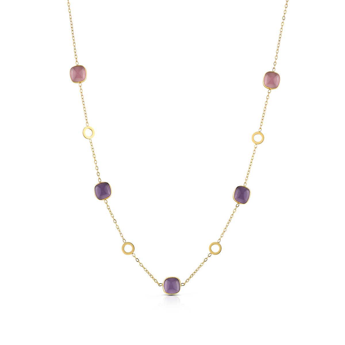MOSAIC necklace with colored stones